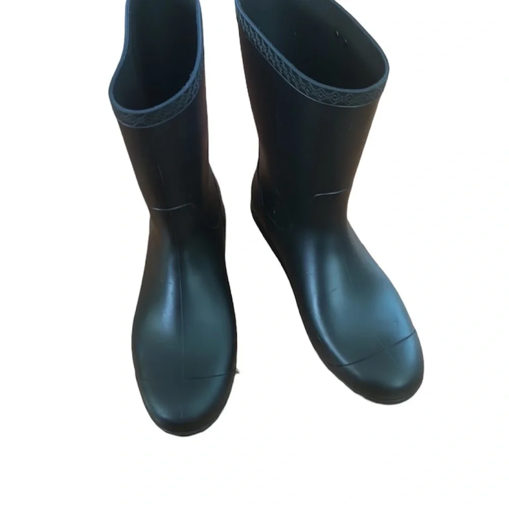 Ugg black rain boots size 10